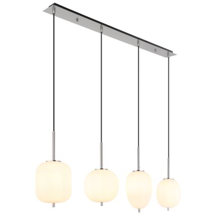Globo - Lampadario a sospensione con filo 4xE14/40W/230V bianco