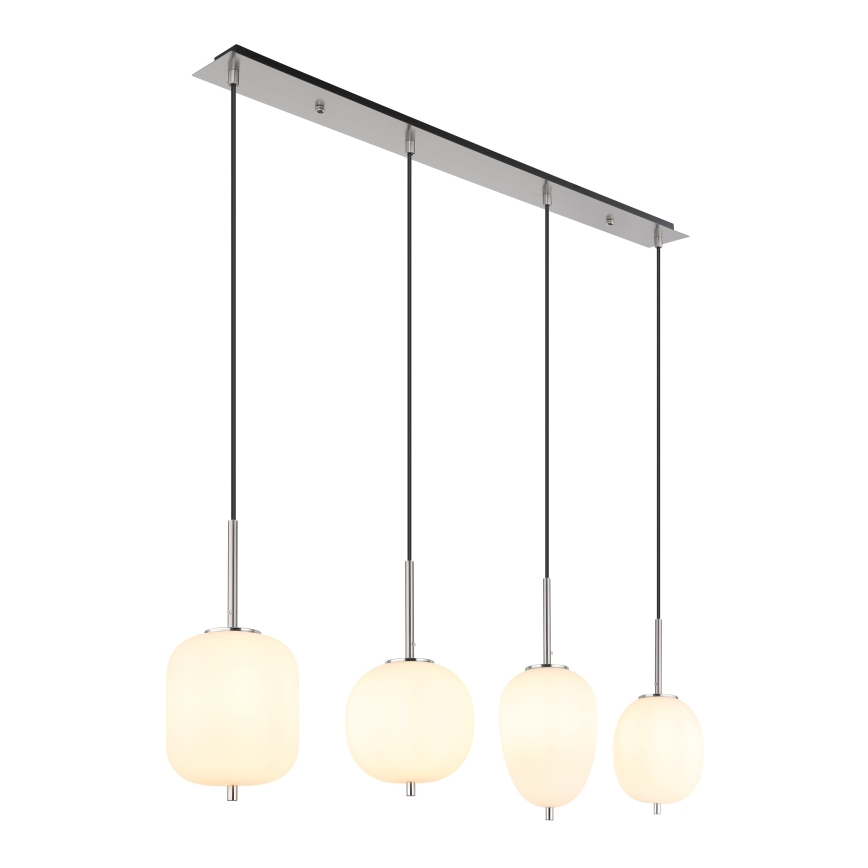 Globo - Lampadario a sospensione con filo 4xE14/40W/230V bianco