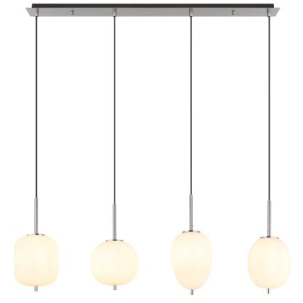 Globo - Lampadario a sospensione con filo 4xE14/40W/230V bianco