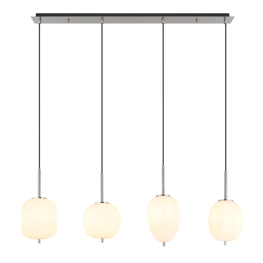 Globo - Lampadario a sospensione con filo 4xE14/40W/230V bianco