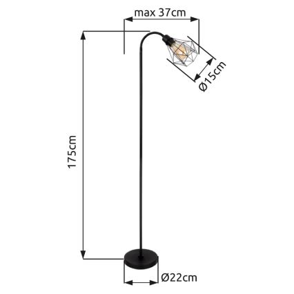 Globo - Lampadaire 1xE27/40W/230V