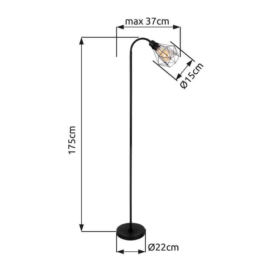Globo - Lampadaire 1xE27/40W/230V