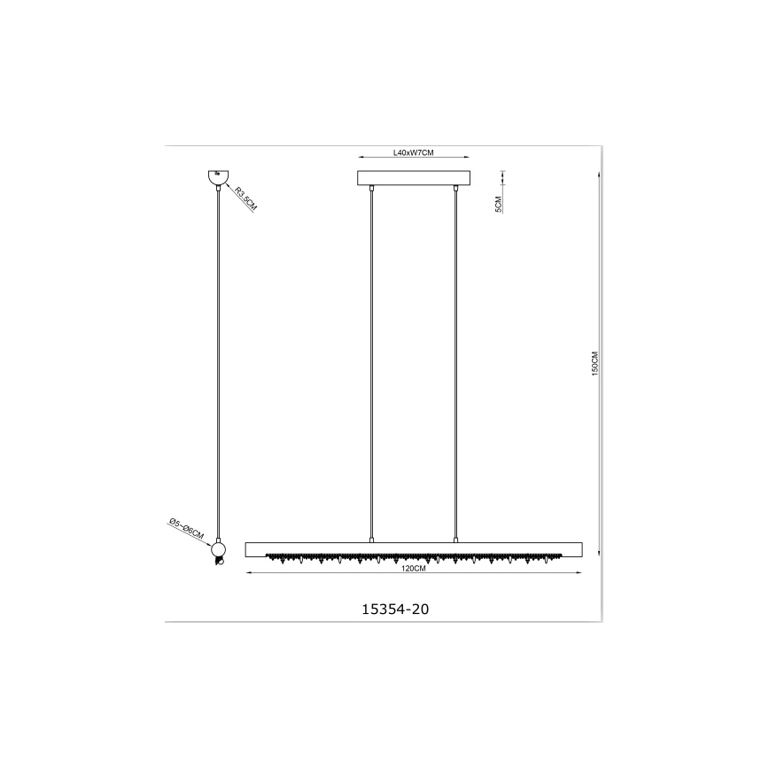 Globo 15354-20 - Lampadario dimmerabile a sospensione con cavo FELICITAS LED/25W/230V beige