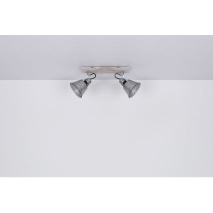 Globo - Faretto 2xE27/60W/230V abete