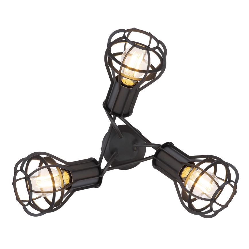 Globo - Lampada a soffitto con 3 punti luce E27/40W/230V