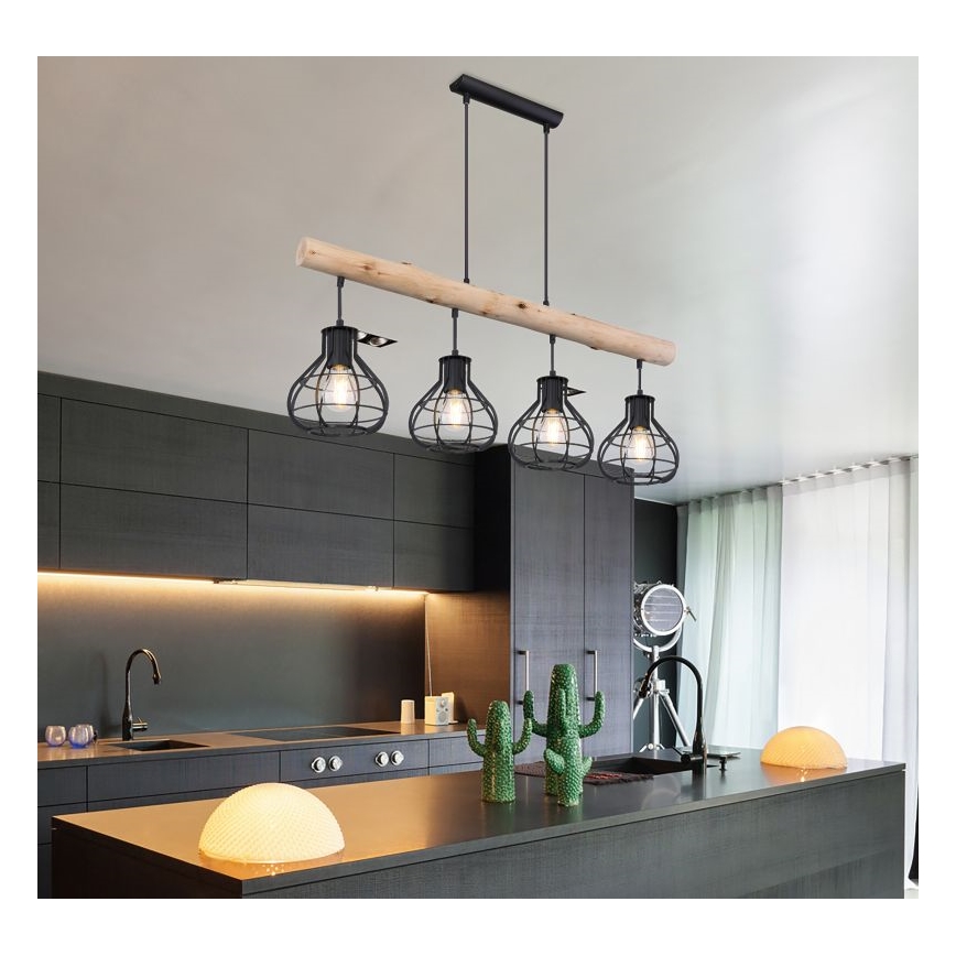 Globo - Lampadario a sospensione con filo 4xE27/60W/230V