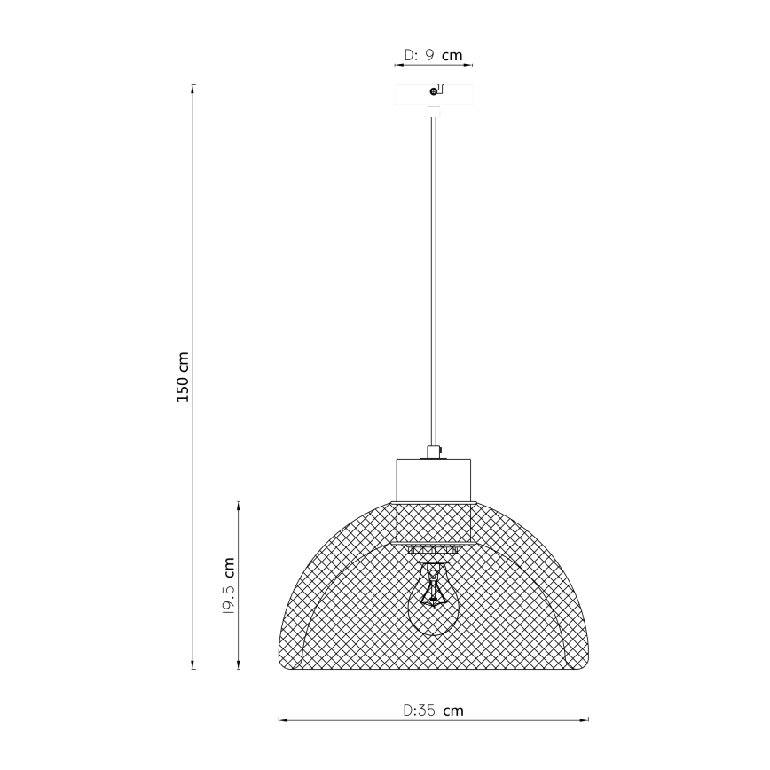 Globo - Hängeleuchte 1xE27/60W/230V