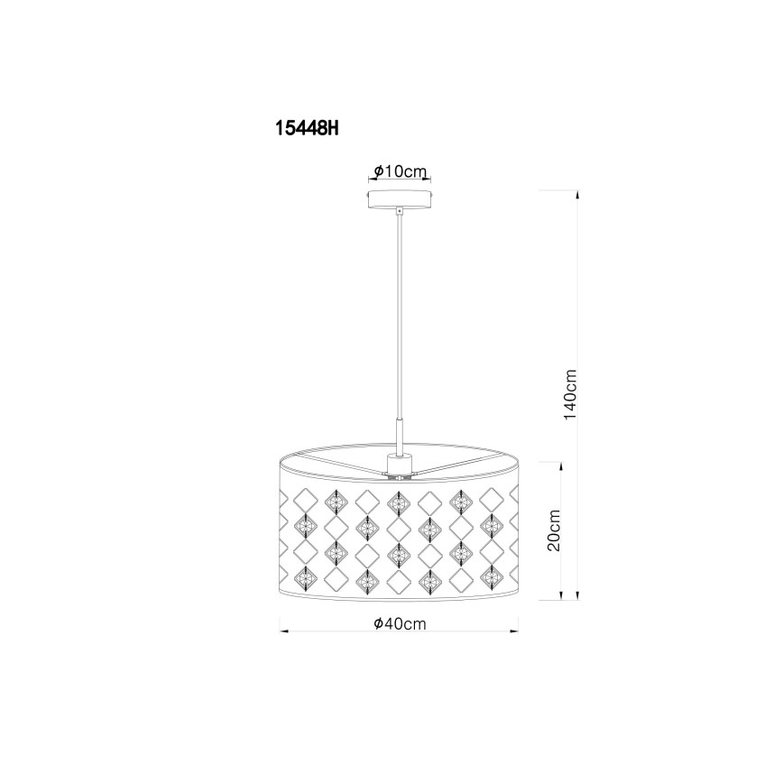 Globo - Suspension filaire 1xE27/60W/230V