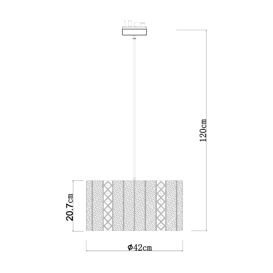 Globo - Lampadario a sospensione con filo 1xE27/60W/230V oro/nero