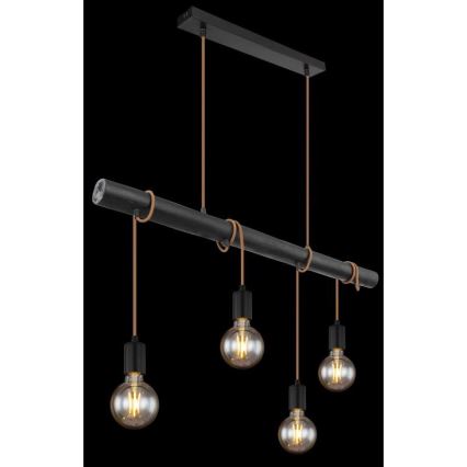 Globo 15459-4H - Lampadario a sospensione con filo LEO 4xE27/60W/230V