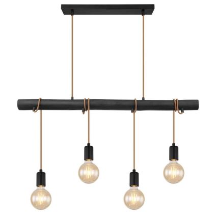Globo 15459-4H - Lampadario a sospensione con filo LEO 4xE27/60W/230V