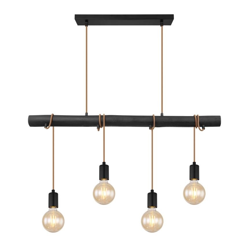Globo 15459-4H - Lampadario a sospensione con filo LEO 4xE27/60W/230V