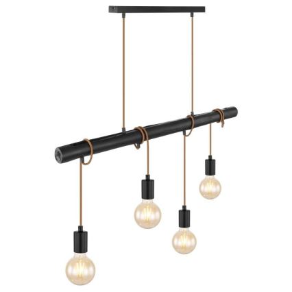 Globo 15459-4H - Lampadario a sospensione con filo LEO 4xE27/60W/230V