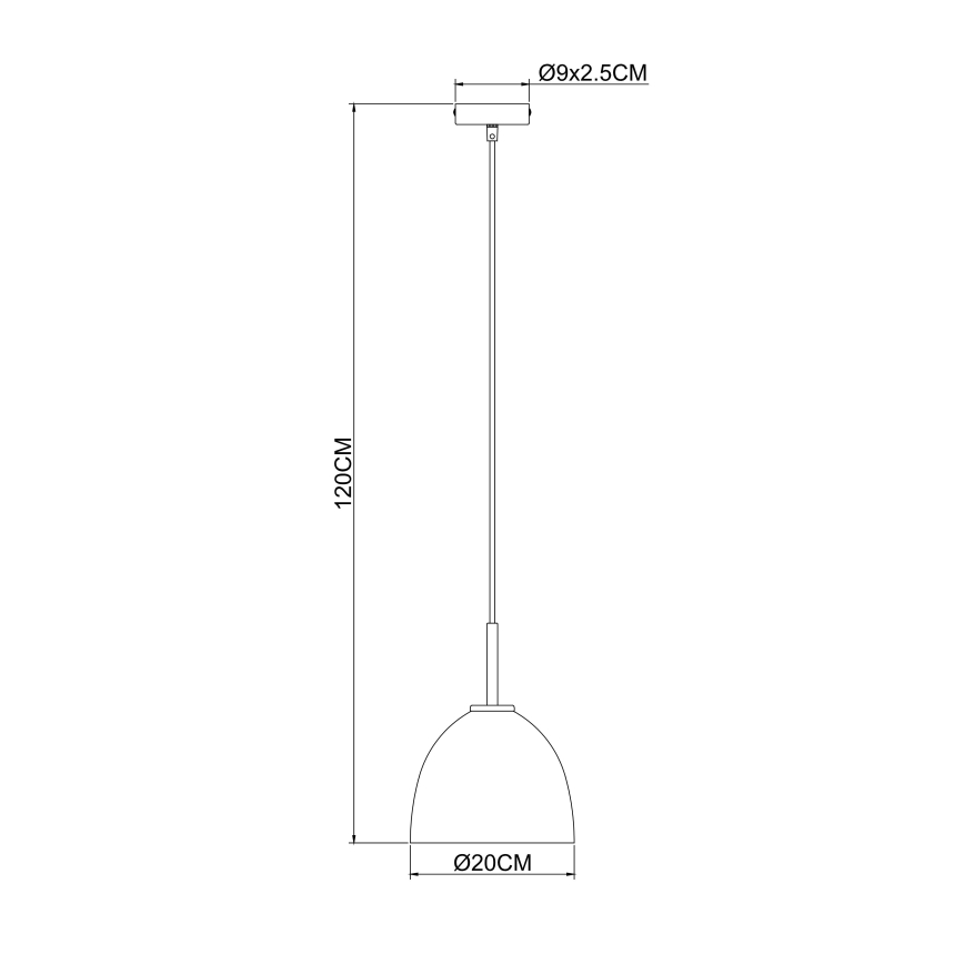 Globo - Lampadario a sospensione con filo 1xE27/60W/230V