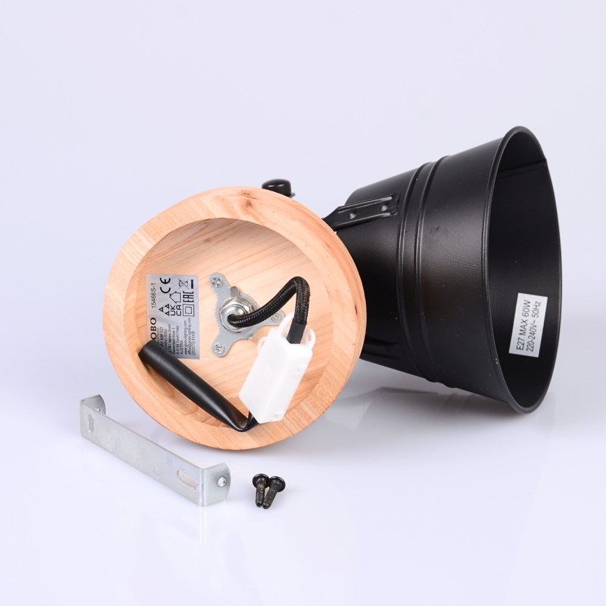 Globo - Faretto da parete 1xE27/60W/230V abete