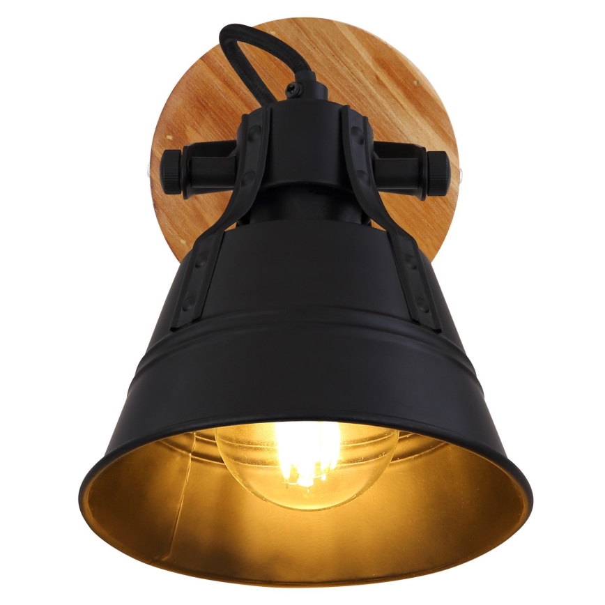 Globo - Faretto da parete 1xE27/60W/230V abete