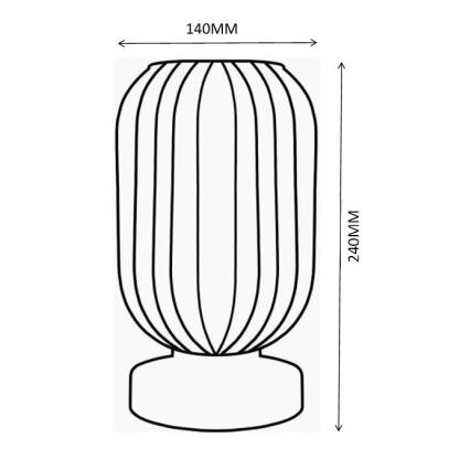 Globo - Lampada da tavolo 1xE27/40W/230V bianco