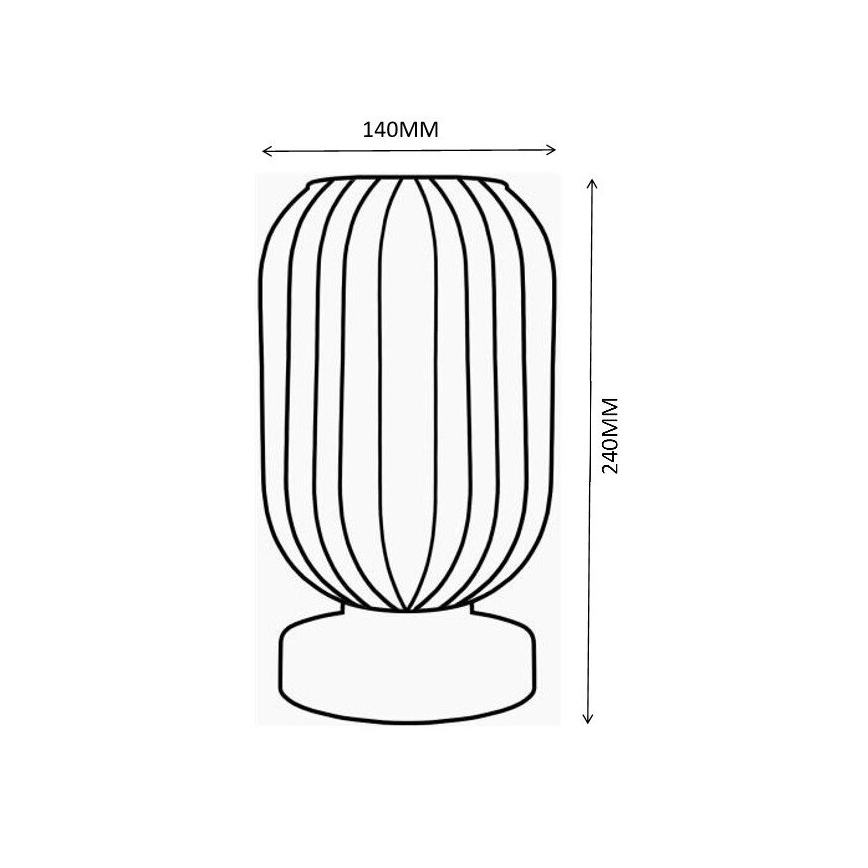 Globo - Lampada da tavolo 1xE27/40W/230V bianco