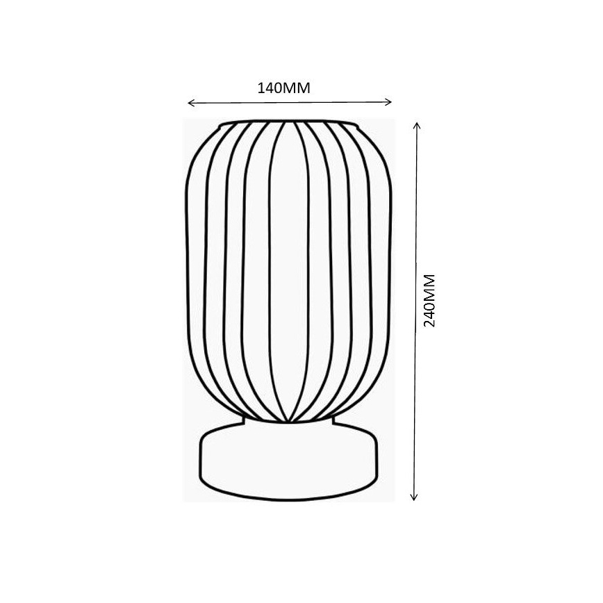 Globo - Lampada da tavolo 1xE27/40W/230V grigio