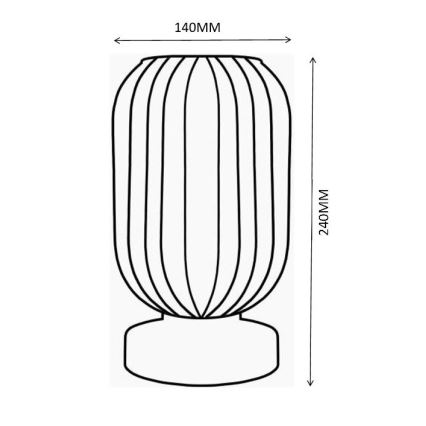Globo - Lampe de table 1xE27/40W/230V gris
