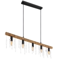 Globo 15532-5H - Suspension sur câble KIRA 5xE14/40W/230V noir/marron