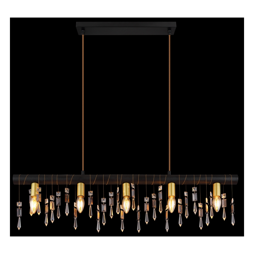 Globo 15532-5HB - Suspension sur câble KIRA 5xE14/40W/230V noir