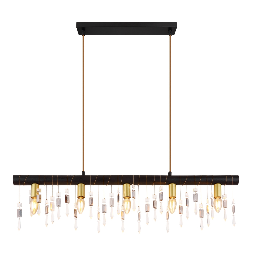 Globo 15532-5HB - Suspension sur câble KIRA 5xE14/40W/230V noir