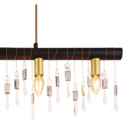 Globo 15532-5HB - Suspension sur câble KIRA 5xE14/40W/230V noir