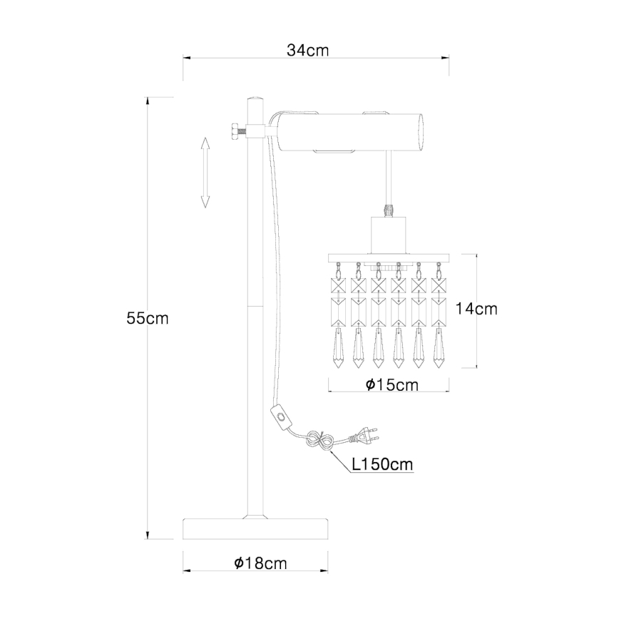 Globo - Lampe de table 1xE27/40W/230V