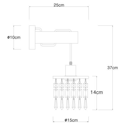 Globo 15533W - Applique murale COMMA 1xE27/40W/230V
