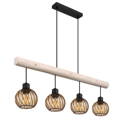 Globo - Lampadario a sospensione con filo 4xE27/15W/230V