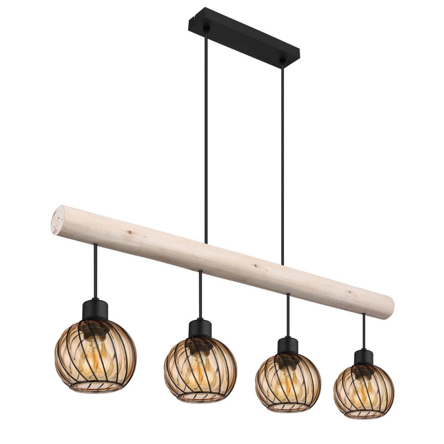 Globo - Lampadario a sospensione con filo 4xE27/15W/230V