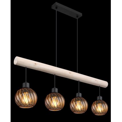 Globo - Suspension filaire 4xE27/15W/230V