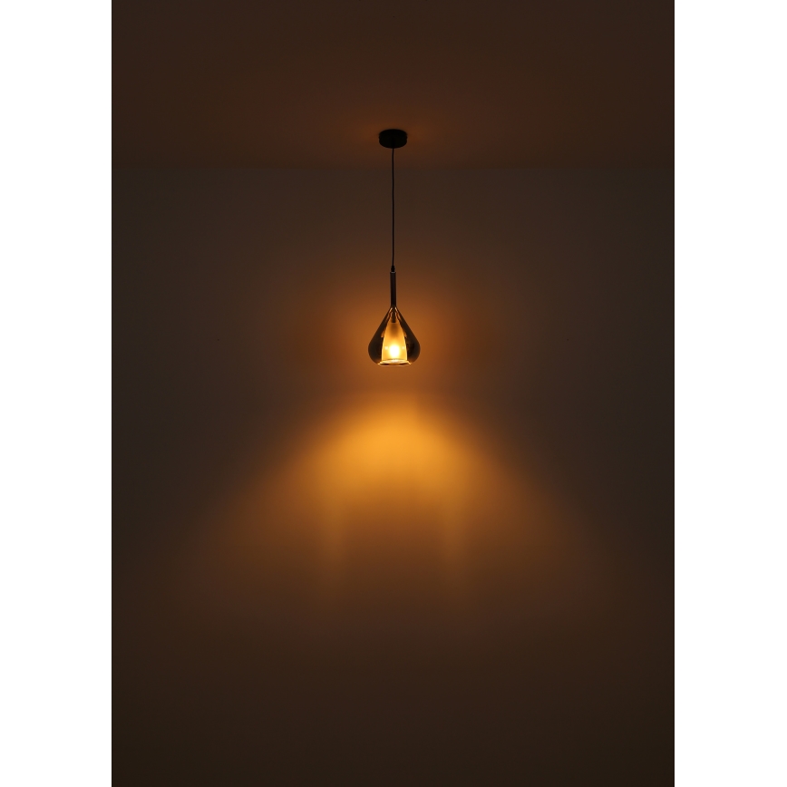 Globo - Lampadario a sospensione con filo 1xE27/60W/230V diametro 20 cm nero