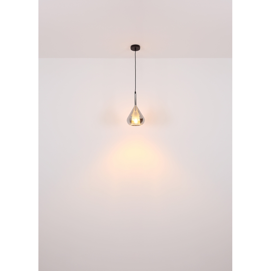Globo - Suspension filaire 1xE27/60W/230V d. 20 cm noir