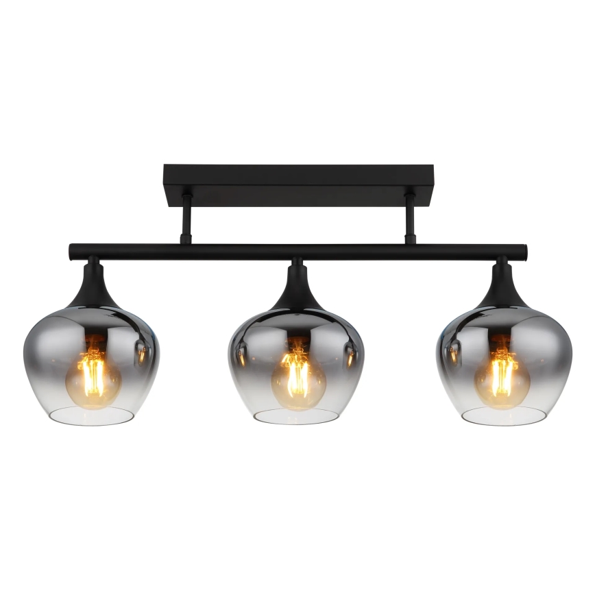 Globo - Anbauleuchte 3xE27/40W/230V schwarz
