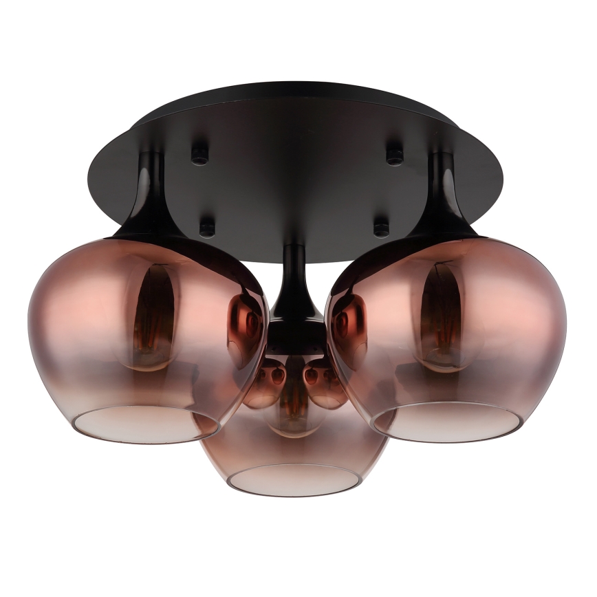 Globo - Lampadario a plafone 3xE27/40W/230V diametro 45 cm rame