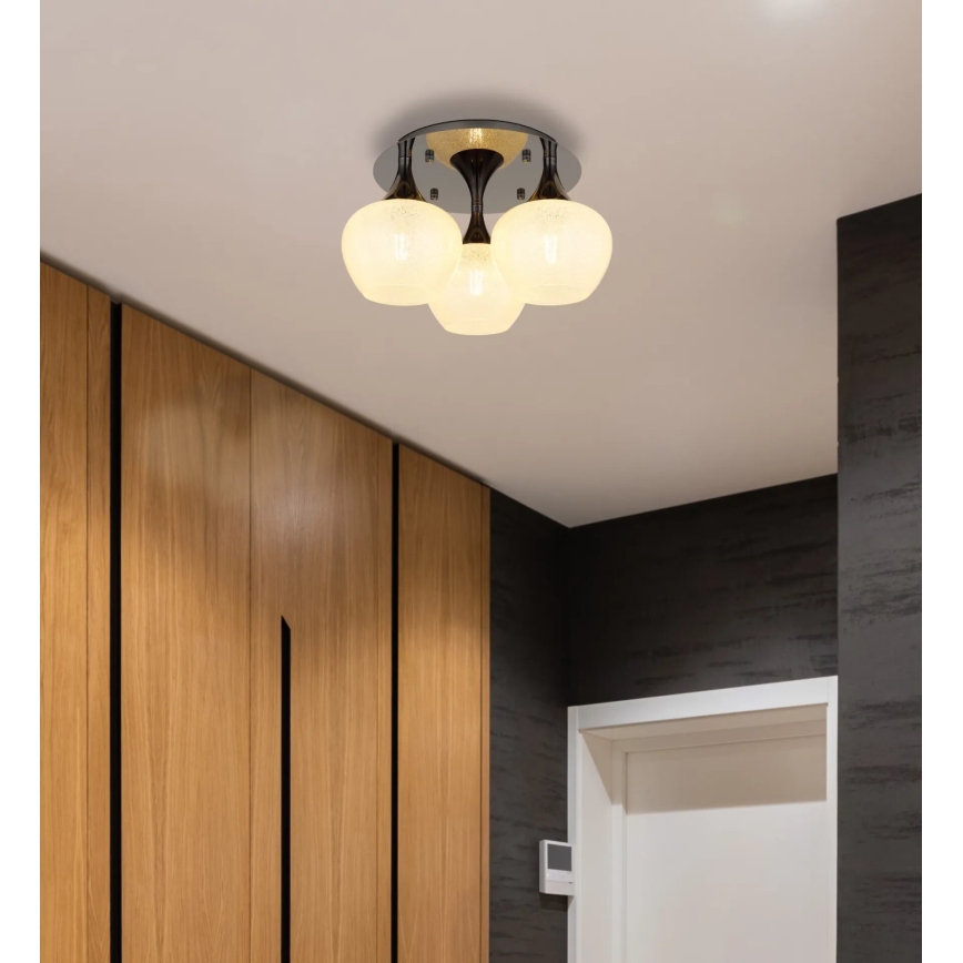 Globo - Lampadario a plafone 3xE27/40W/230V antracite
