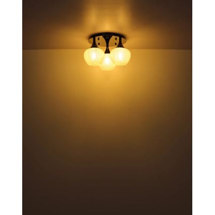 Globo - Lampadario a plafone 3xE27/40W/230V antracite