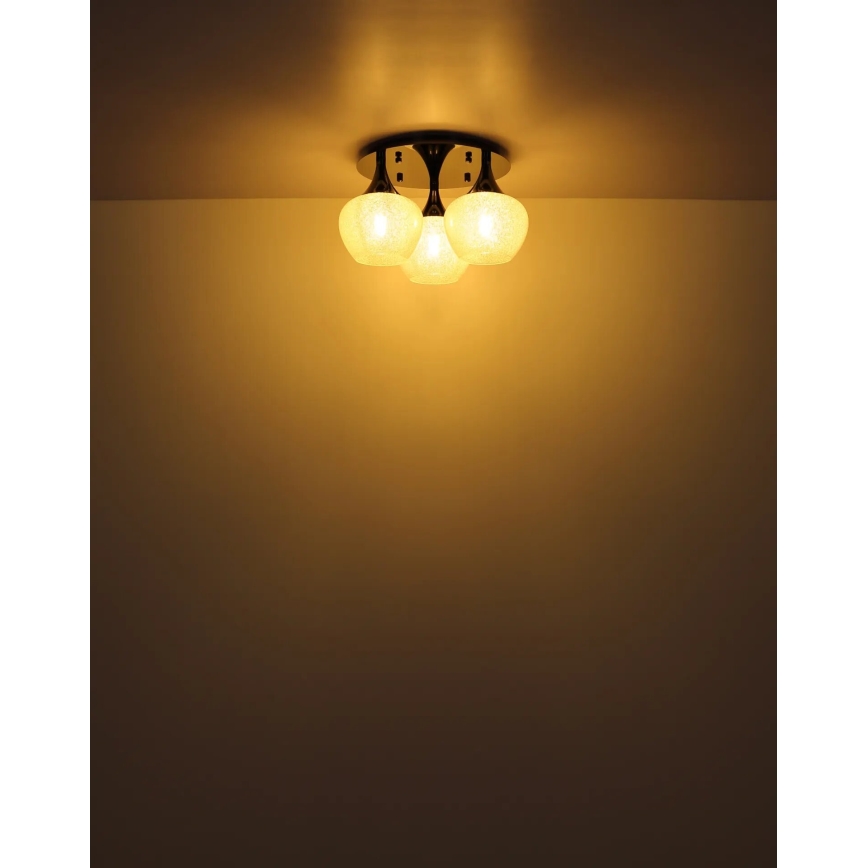 Globo - Lampadario a plafone 3xE27/40W/230V antracite