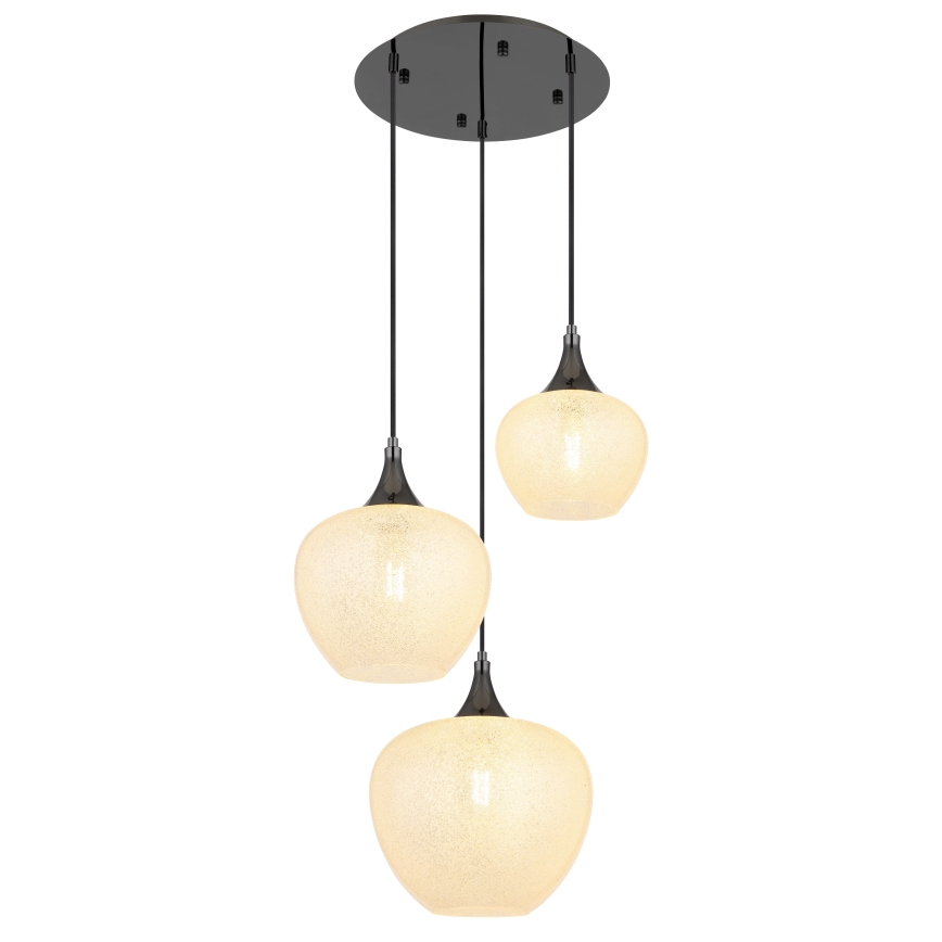 Globo - Lampadario a sospensione con filo 3xE27/40W/230V bianco/antracite