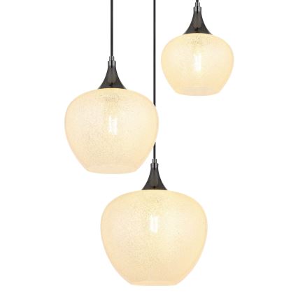 Globo - Lampadario a sospensione con filo 3xE27/40W/230V bianco/antracite