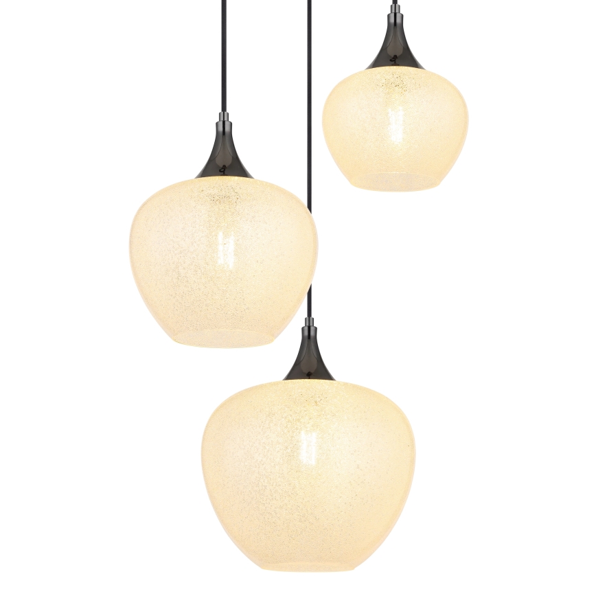 Globo - Lampadario a sospensione con filo 3xE27/40W/230V bianco/antracite