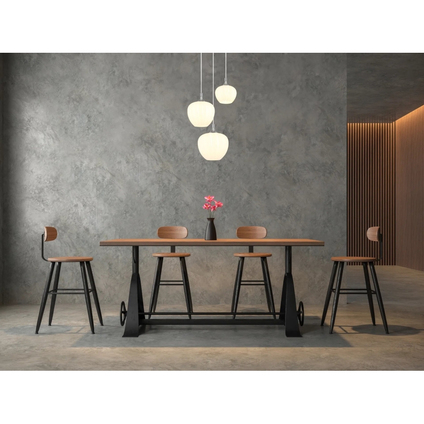Globo - Lampadario a sospensione con filo 3xE27/40W/230V bianco
