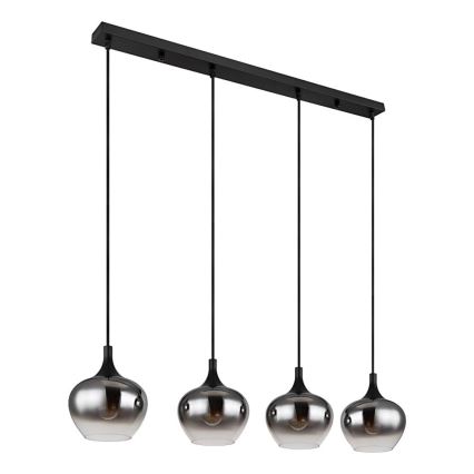 Globo - Lampadario sospeso a cavo 4xE27/40W/230V nero