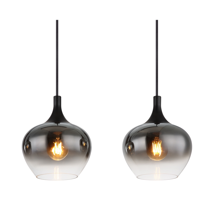 Globo - Lampadario sospeso a cavo 4xE27/40W/230V nero