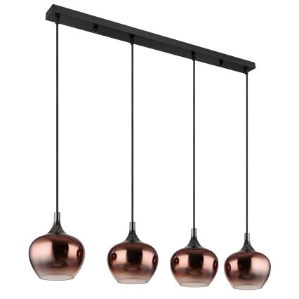 Globo - Hängeleuchte 4xE27/40W/230V kupfern
