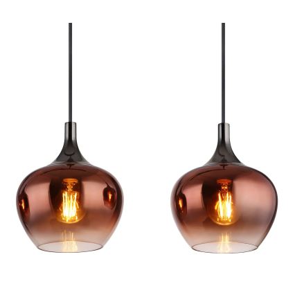 Globo - Hängeleuchte 4xE27/40W/230V kupfern