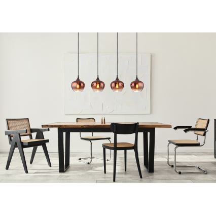 Globo - Lampadario a sospensione con filo 4xE27/40W/230V rame