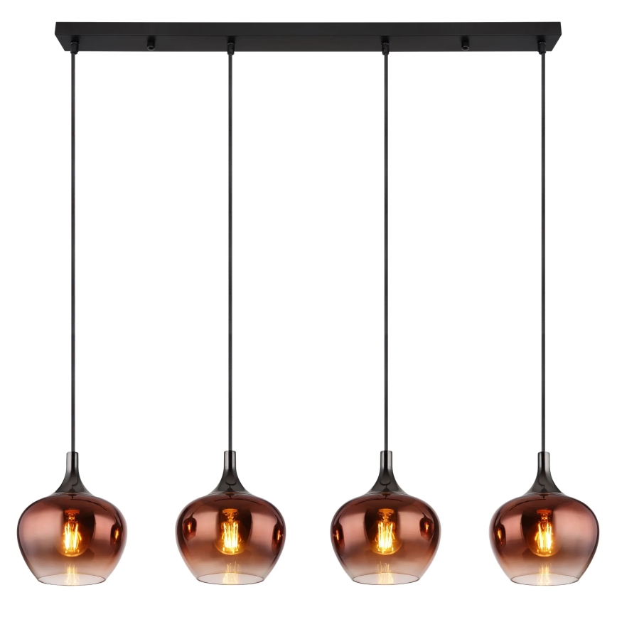 Globo - Lampadario a sospensione con filo 4xE27/40W/230V rame